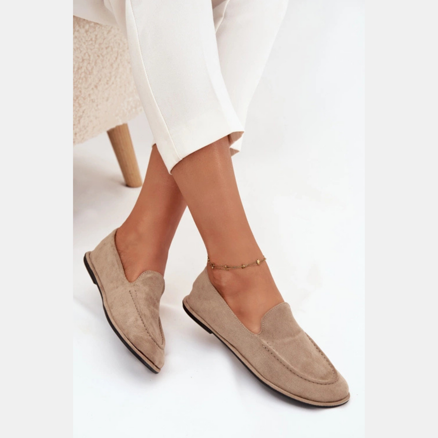 Mocassins plats cuir adaptés au travail – sorties quotidiennes