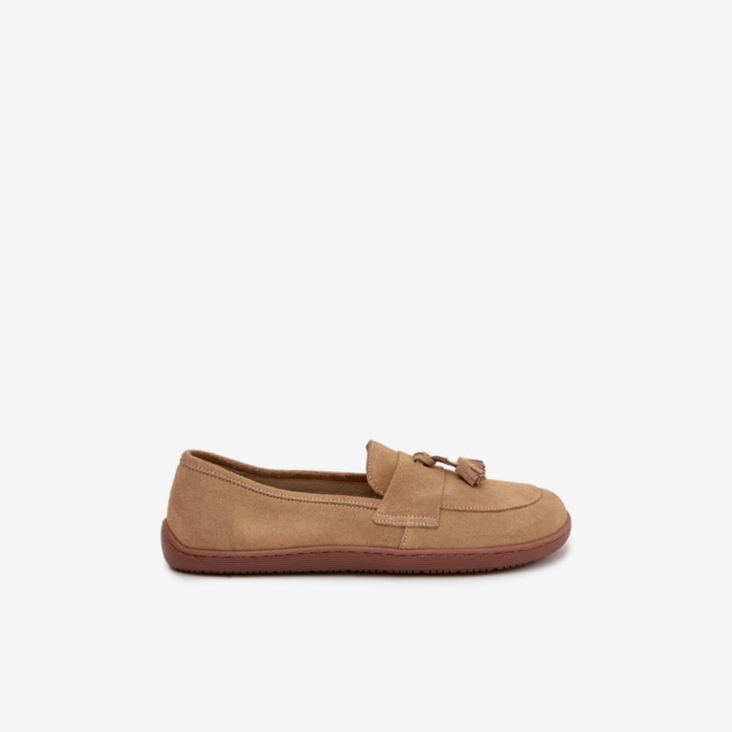 Mocassins légères confortables semelle fine pompons à l'avant