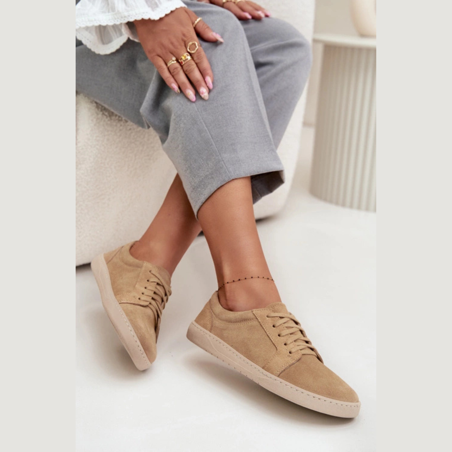 Baskets Féminines en Cuir – L’Alliance du Confort et du Style