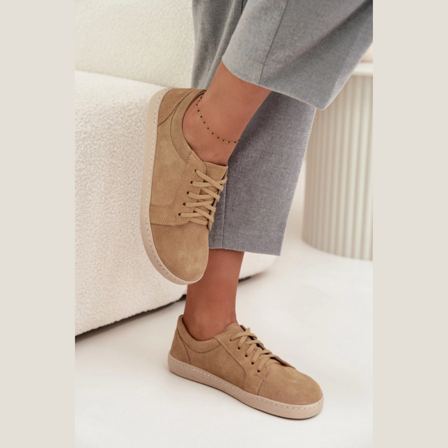 Baskets Féminines en Cuir – L’Alliance du Confort et du Style