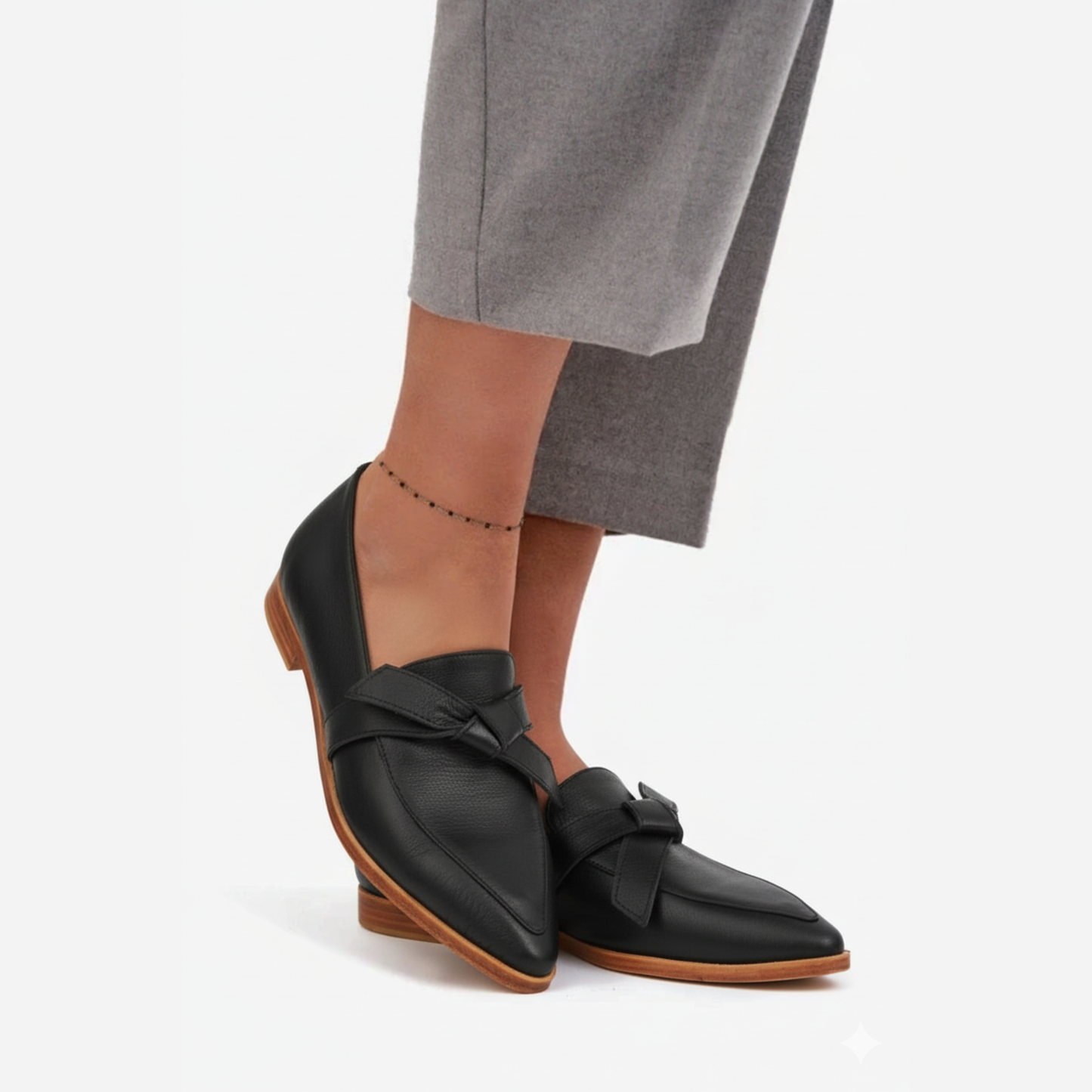 Mocassins Cuir Véritable – avec un nœud élégant àl’avan