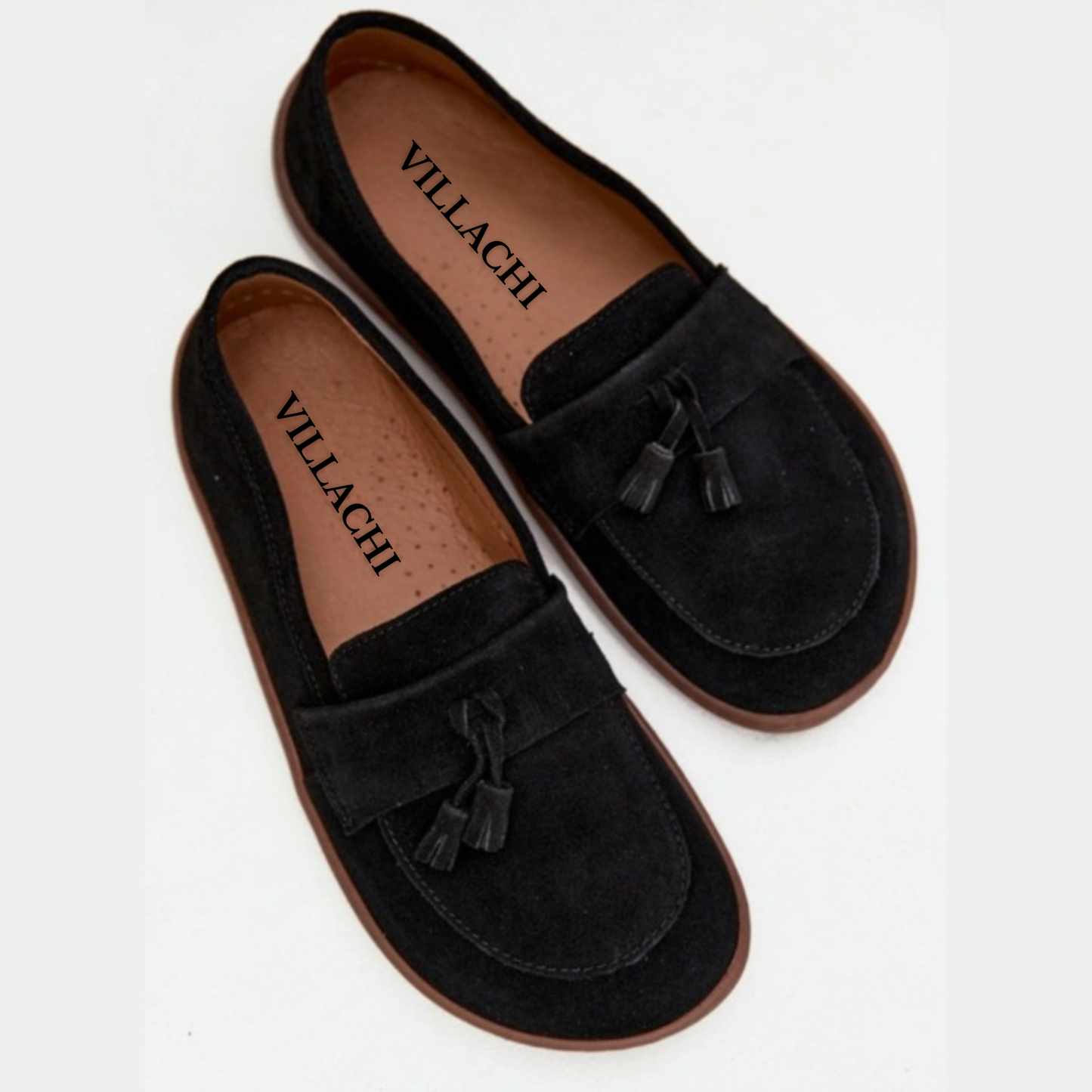 Mocassins légères confortables semelle fine pompons à l'avant