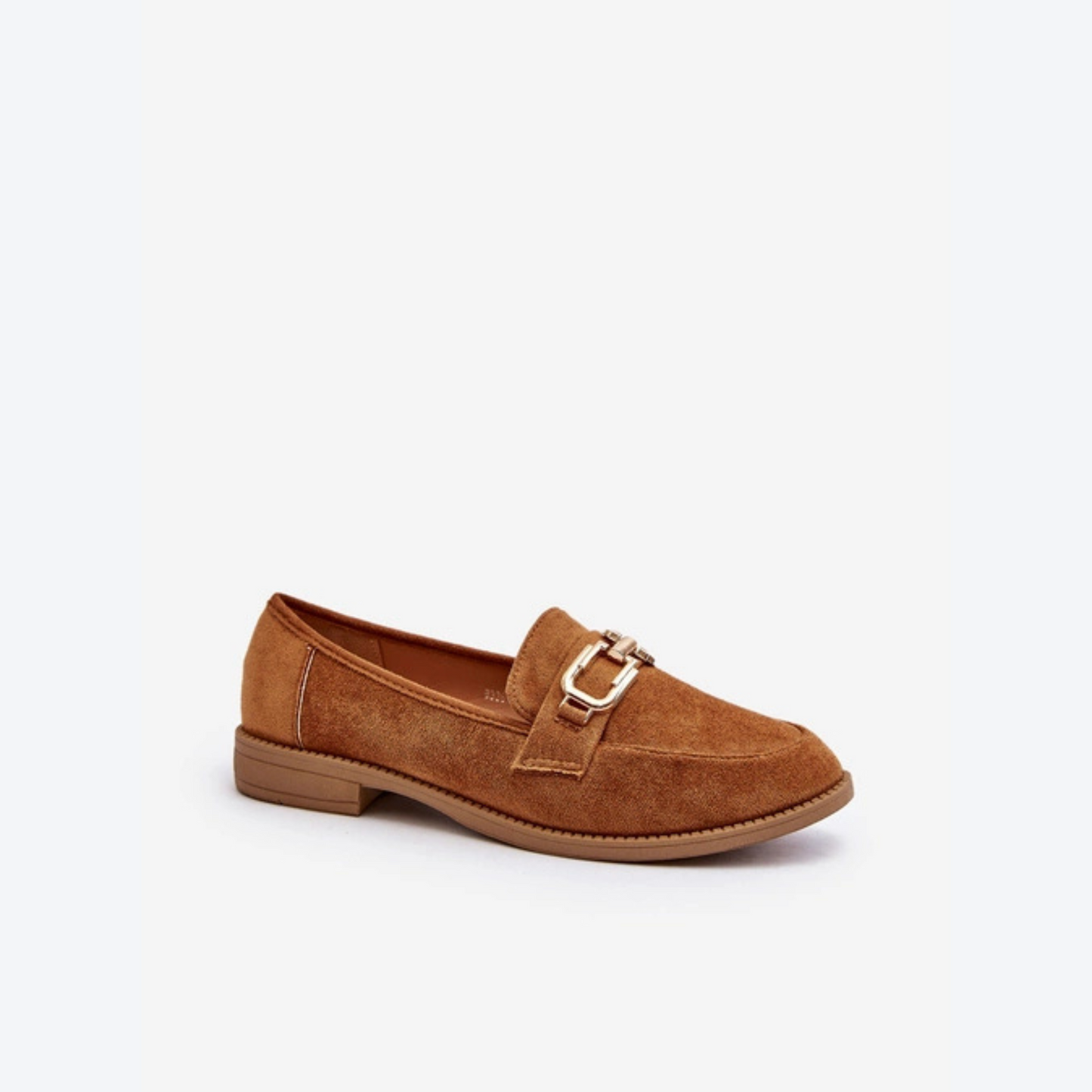 Mocassins cuir véritable avec détails en métal