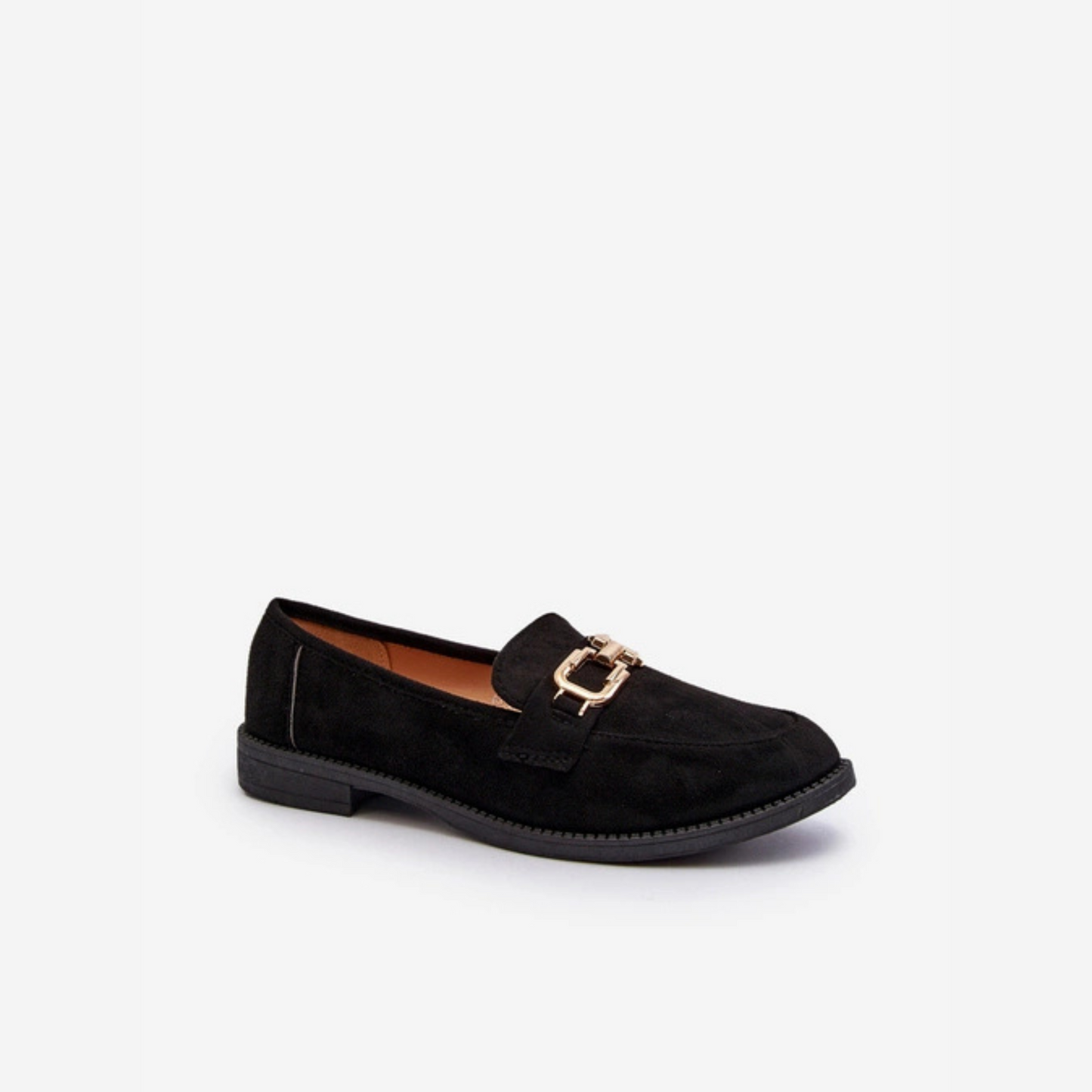 Mocassins cuir véritable avec détails en métal