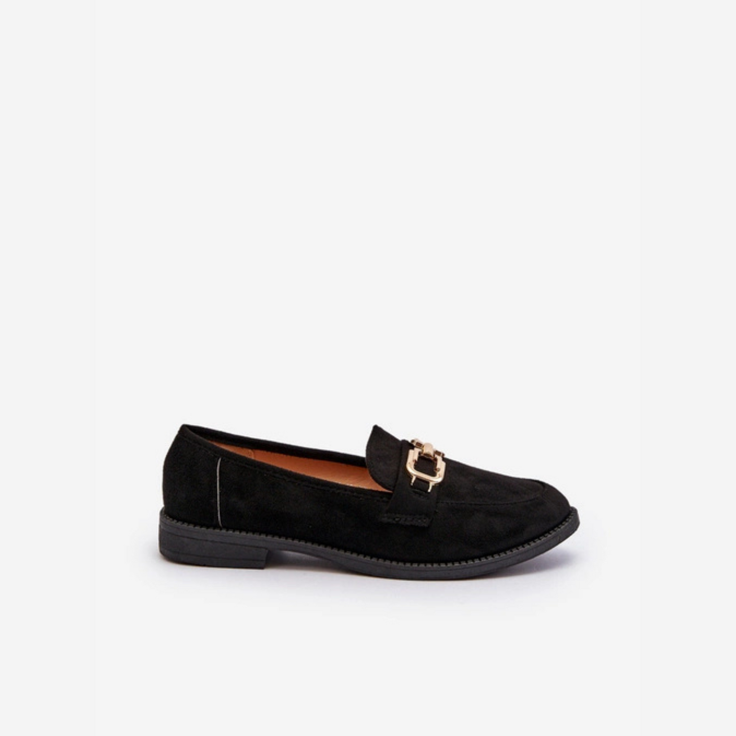 Mocassins cuir véritable avec détails en métal