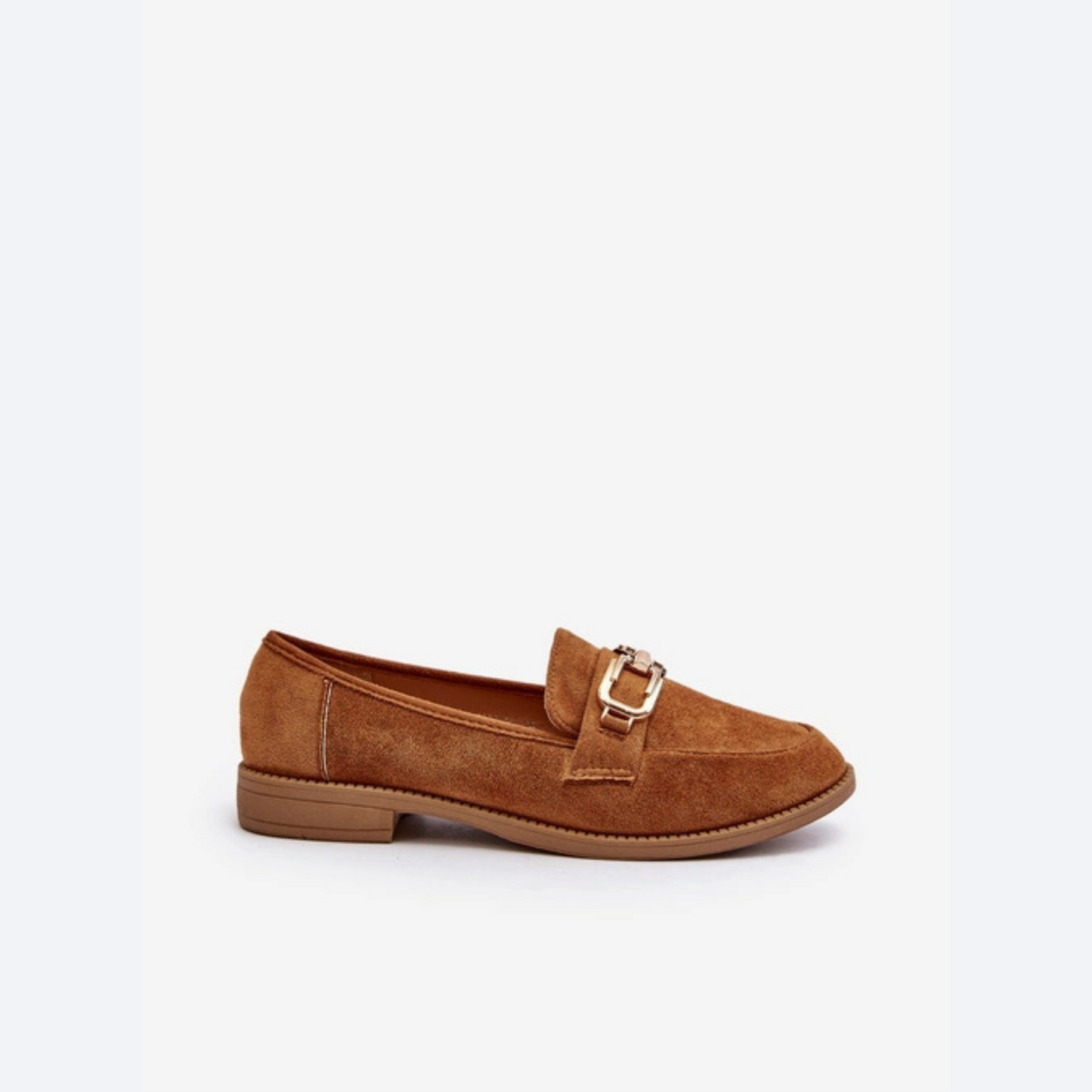 Mocassins cuir véritable avec détails en métal