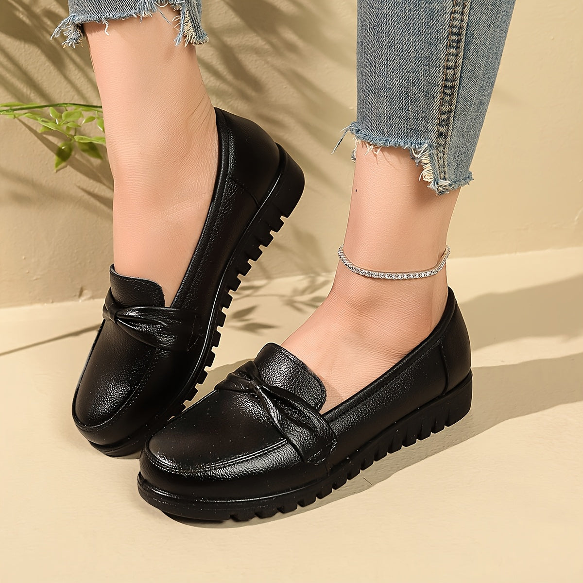 Chaussures plates à enfiler, confort chic