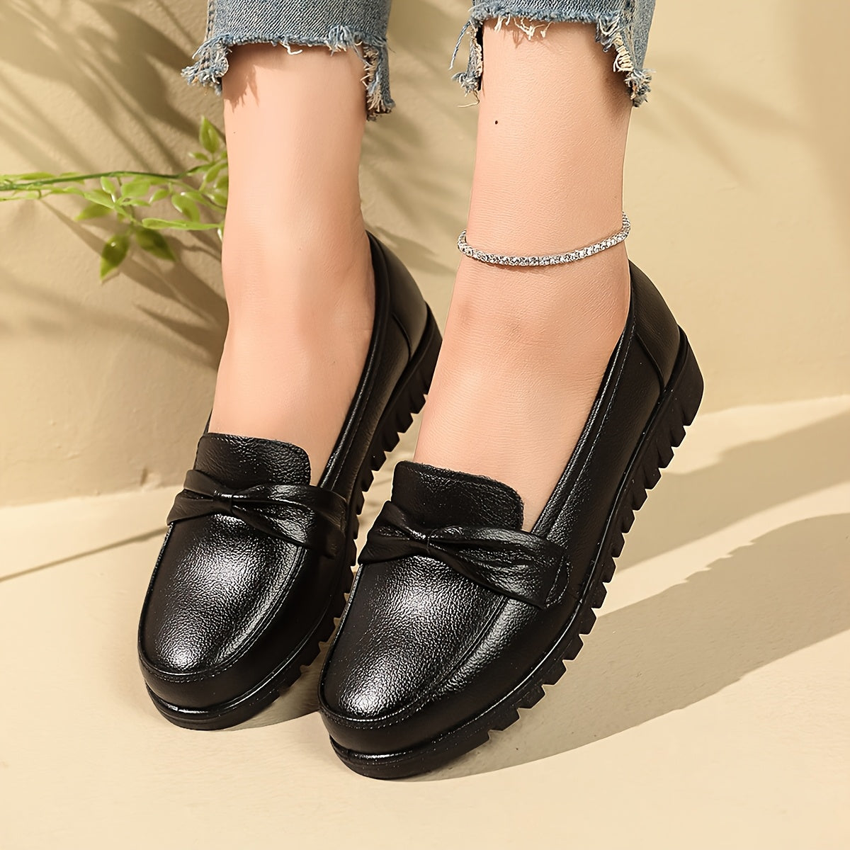 Chaussures plates à enfiler, confort chic