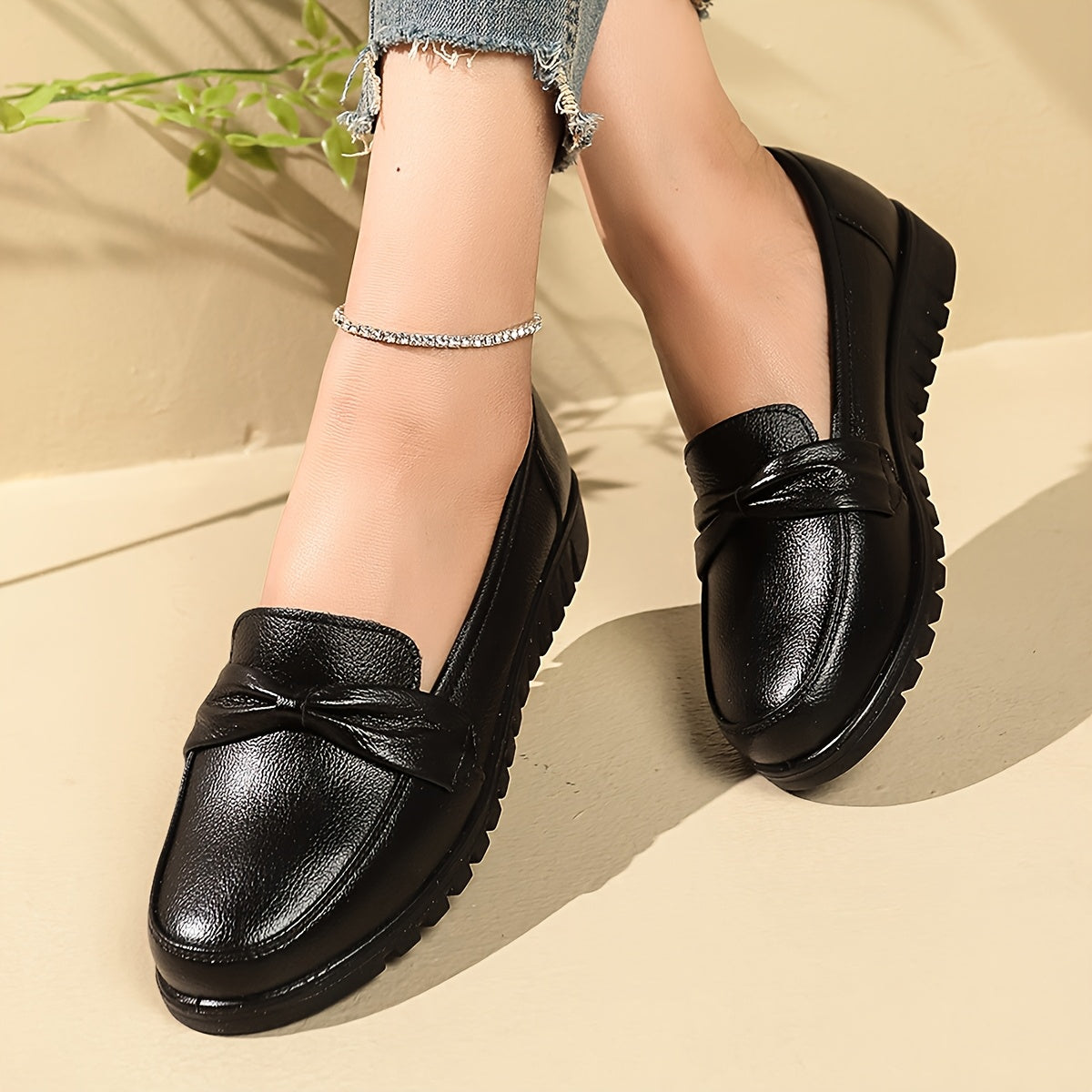 Chaussures plates à enfiler, confort chic