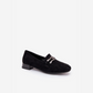 Loafers élégance confort, petit talon et boucle métallique
