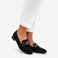 Loafers élégance confort, petit talon et boucle métallique