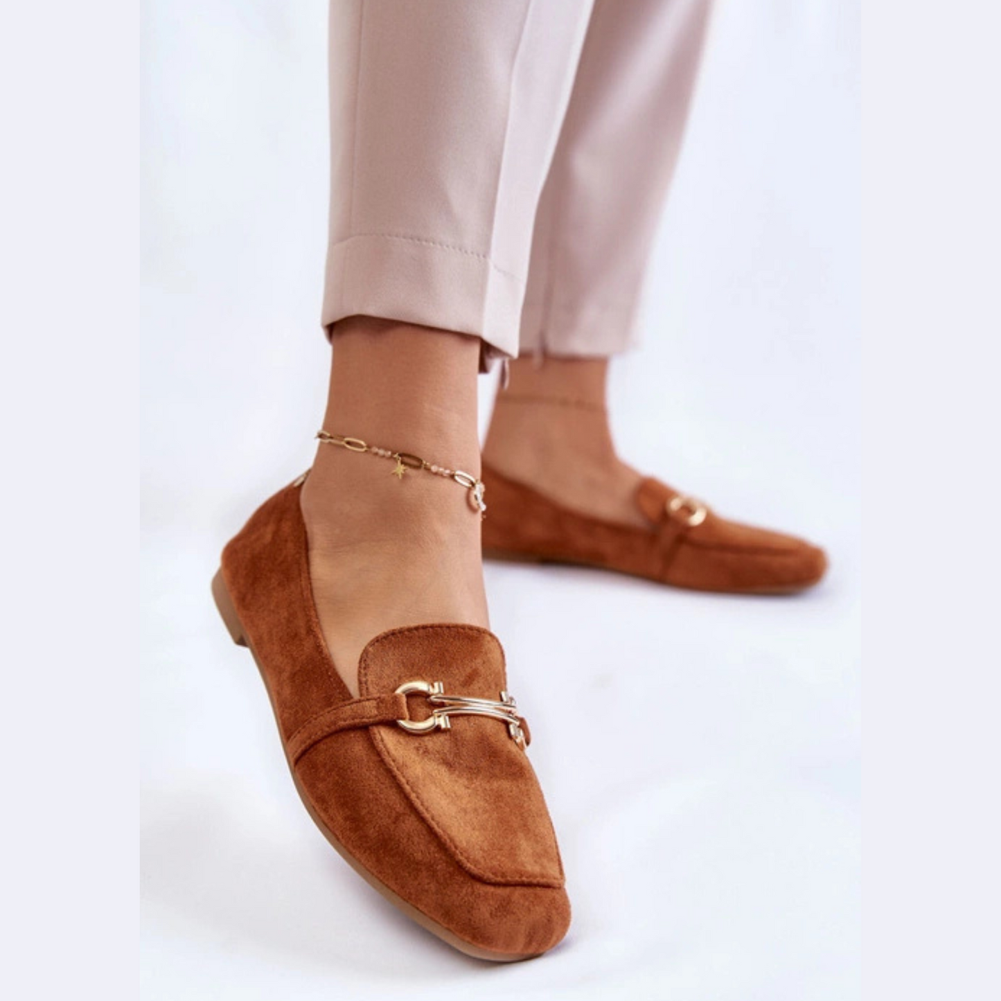 Mocassin classique touche mors doré - Authenticité marocaine