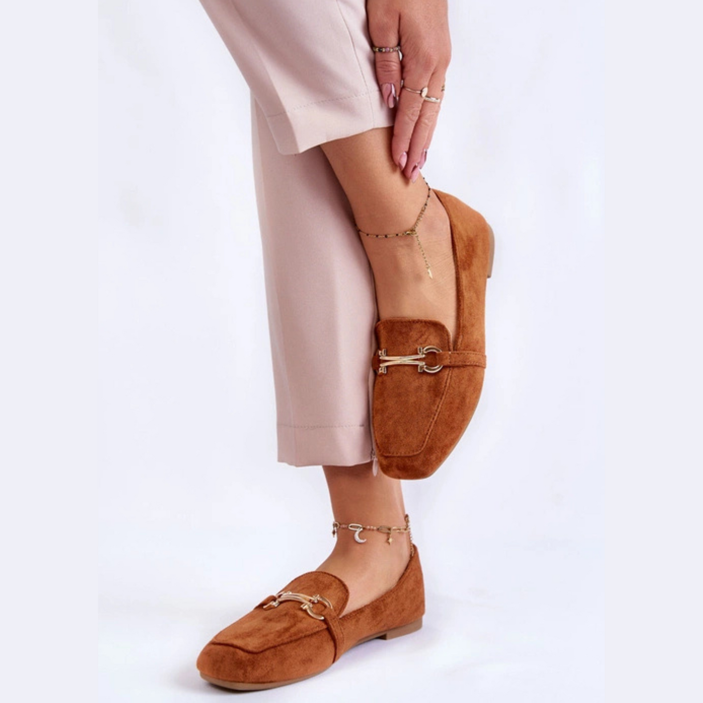 Mocassin classique touche mors doré - Authenticité marocaine
