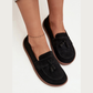 Mocassins légères confortables semelle fine pompons à l'avant
