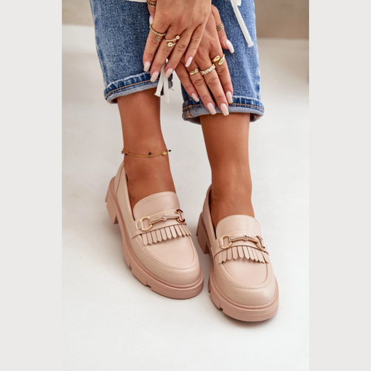 Loafers en cuir Détail Métallique – Style Moderne Confort