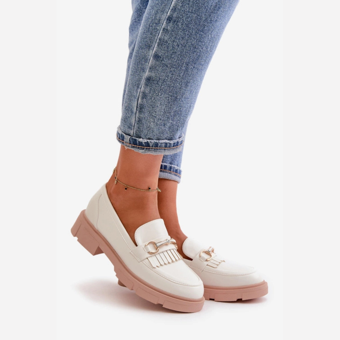Loafers en cuir Détail Métallique – Style Moderne Confort