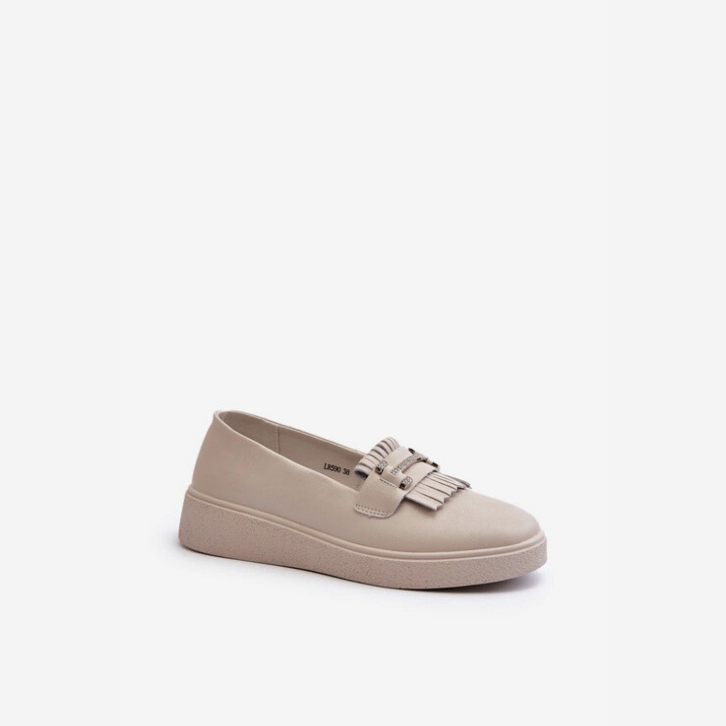 Loafer pampilles en cuir véritable pour femme