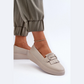 Loafer pampilles en cuir véritable pour femme