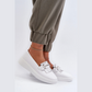 Loafer pampilles en cuir véritable pour femme