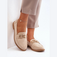 Mocassins cuir véritable avec détails en métal