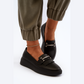 Loafer pampilles en cuir véritable pour femme