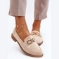 Mocassins cuir véritable avec détails en métal