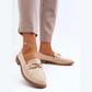 Mocassins cuir véritable avec détails en métal