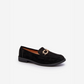 Mocassins cuir véritable avec détails en métal