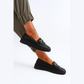 Loafer pampilles en cuir véritable pour femme