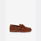 Mocassins à lacets avec œillets argentés