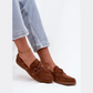 Mocassins à lacets avec œillets argentés