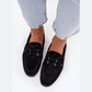 Mocassins à lacets avec œillets argentés