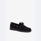 Mocassins à lacets avec œillets argentés