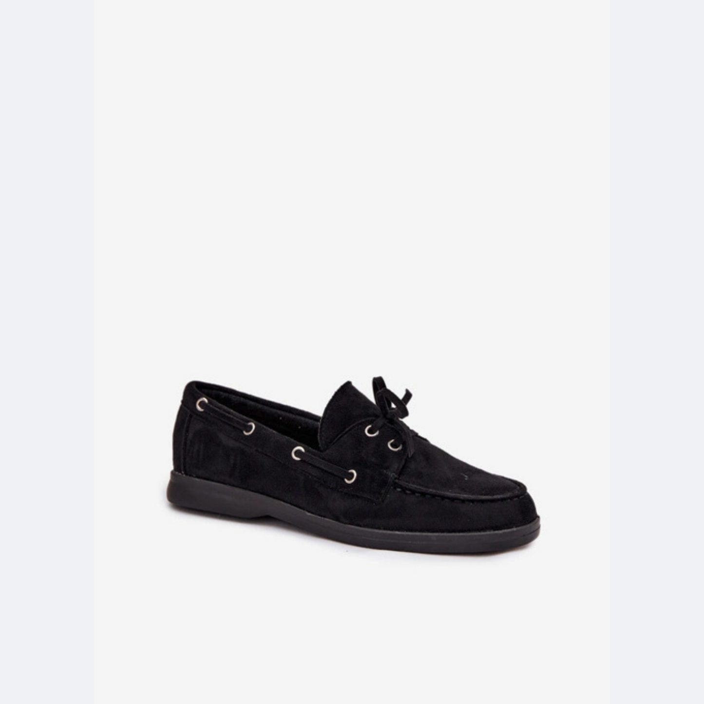 Mocassins à lacets avec œillets argentés