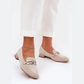 Loafers élégance confort, petit talon et boucle métallique