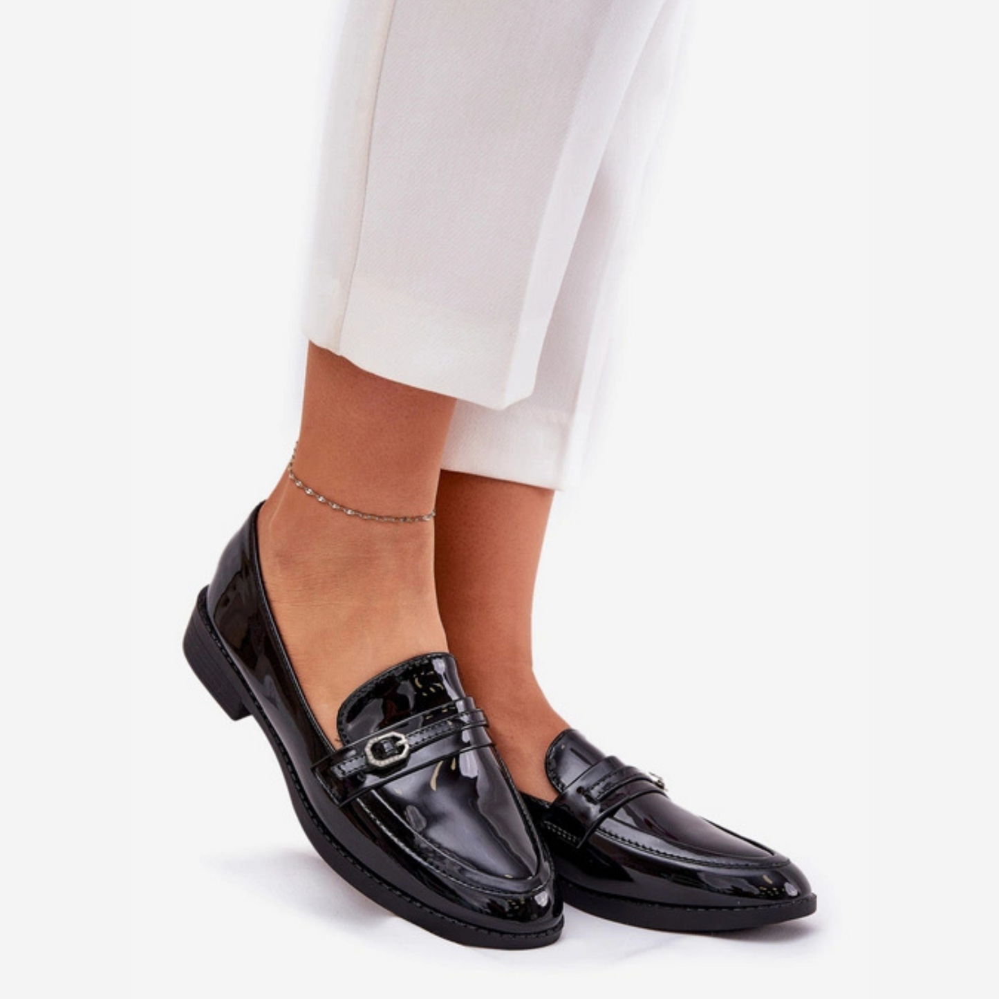 Mocassins en cuir verni – Élégance intemporelle