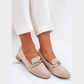 Loafers élégance confort, petit talon et boucle métallique