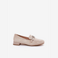 Loafers élégance confort, petit talon et boucle métallique