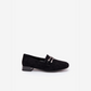 Loafers élégance confort, petit talon et boucle métallique