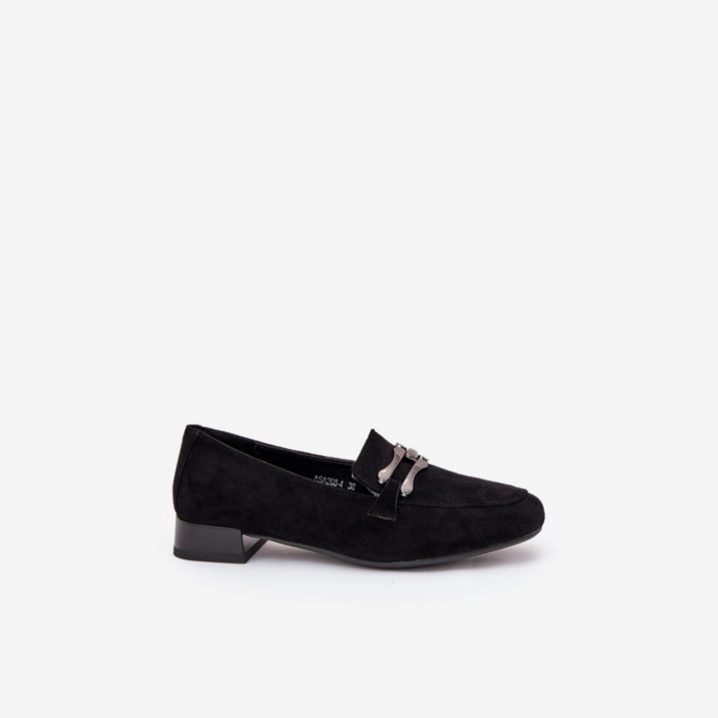 Loafers élégance confort, petit talon et boucle métallique