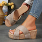 Sandales plateforme femme, style rétro