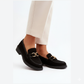 Loafers femmes –classique avec talon bas et boucle dorée