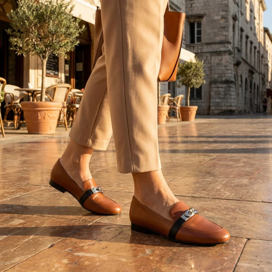 Mocassins Cuir – Style raffiné touche métallique