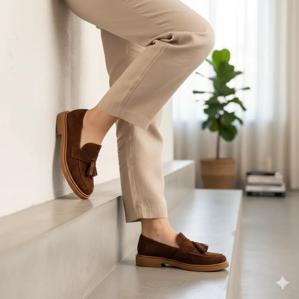 Loafers Féminins à Glands – Élégance Marocaine