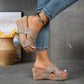 Sandales plateforme femme, style rétro