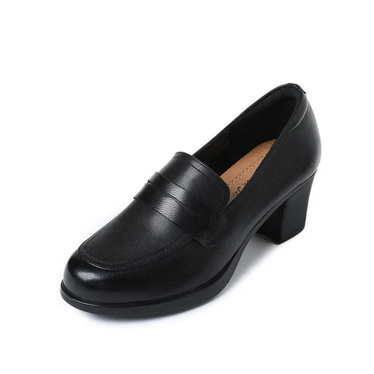Chaussures à talons hauts, cuir véritable