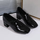 Mocassins femme, talon épais, élégance